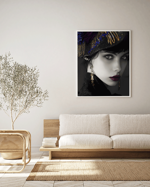 Liv Corday Golden & Vibrant Violet Hat