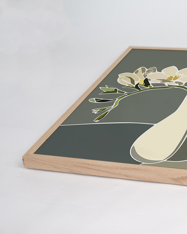 Liv Corday Green Flowers