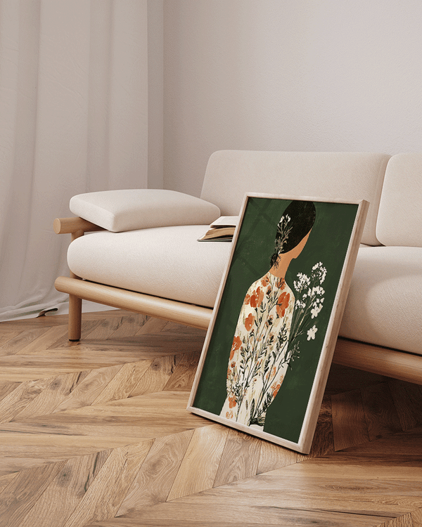 Liv Corday Green Japandi Flower Lady
