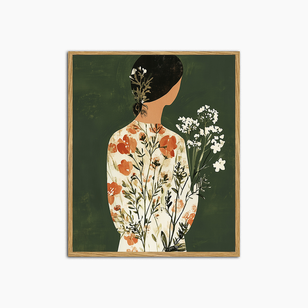 liv corday Green Japandi Flower Lady