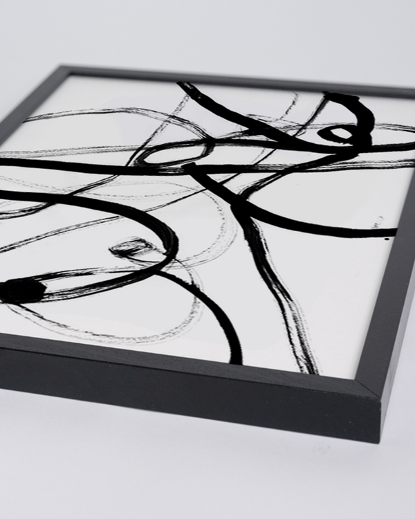 Liv Corday Linear Abstract Black