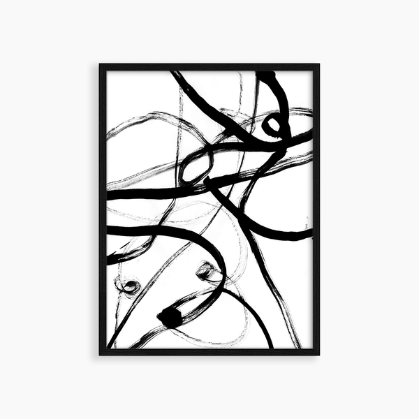 liv corday Linear Abstract Black