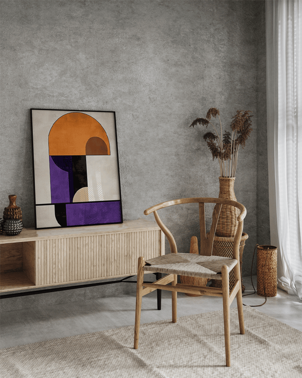 Liv Corday Purple & Orange Abstract