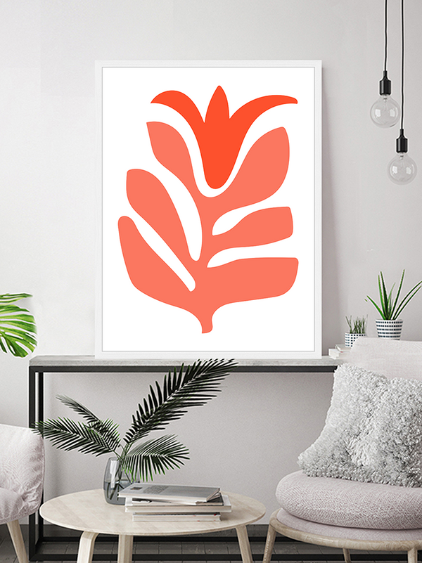 Liv Corday Red Abstract Flower