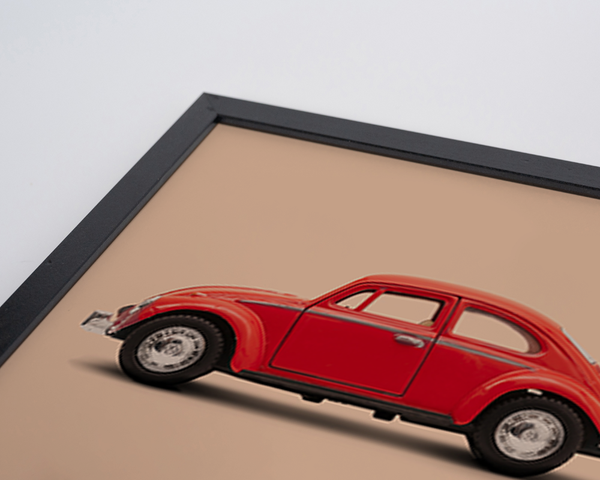 Liv Corday Red Vintage Car With Vanilla Background