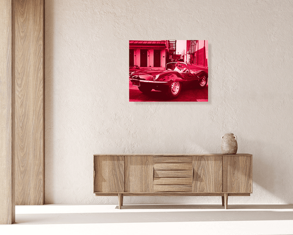Liv Corday Steve McQueen In His Jaguar In Red
