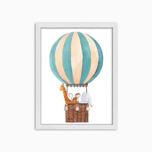liv corday Striped Balloon with Animals