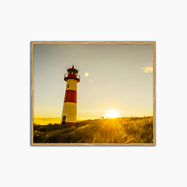 liv corday Sunrise at Lighthouse in List North Sea