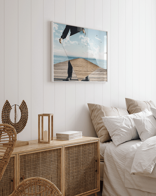 Liv Corday Surrealist Painting At The Beach