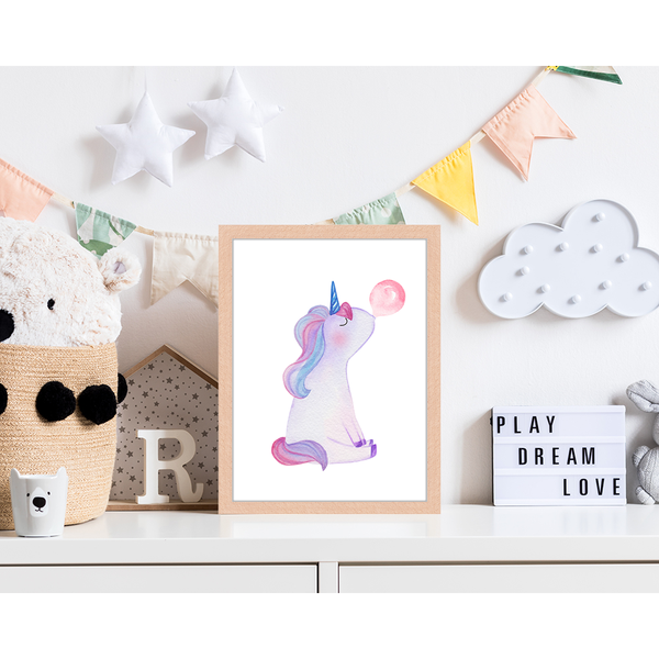 Liv Corday Unicorn Blowing Bubble Gum