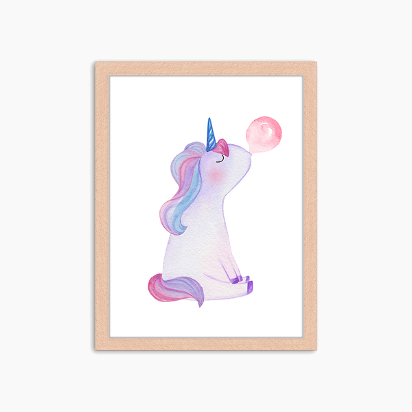 liv corday Unicorn blowing bubble gum