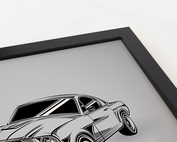 Liv Corday Vintage Car Drawing