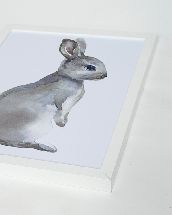 Liv Corday Watercolor Grey Rabbit