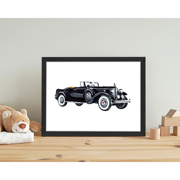 Liv Corday Watercolor Retro Car