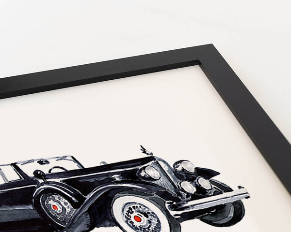 Liv Corday Watercolor Retro Car