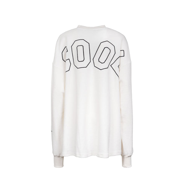 Livincool BIG WAVY LOGO SWEATSHIRT WHITE