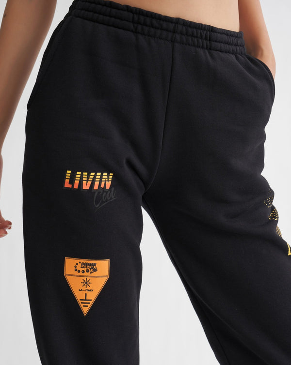 Livincool DIGITAL SWEATPANTS BLACK