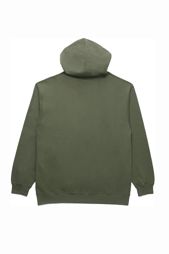 Livincool EMBROIDERED SLICK HOODIE ARMY GREEN