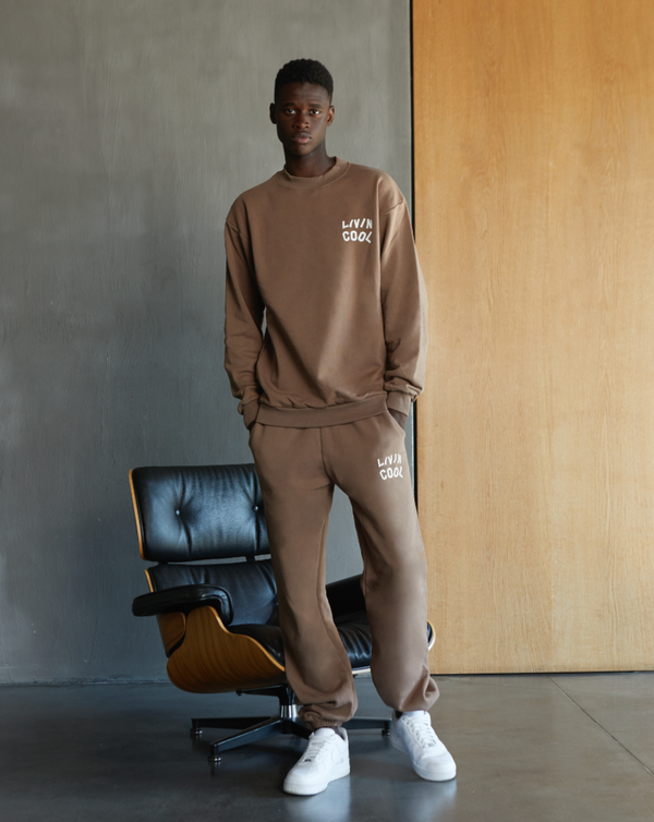 livincool ESSENTIAL CREWNECK BROWN