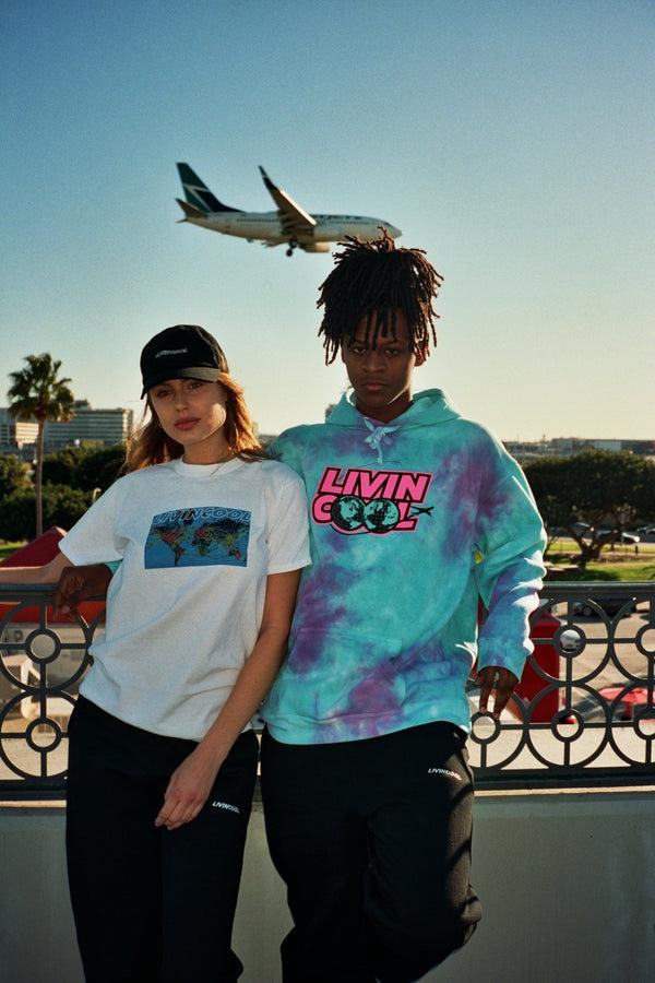 Livincool FLIGHT MAP TEE WHITE