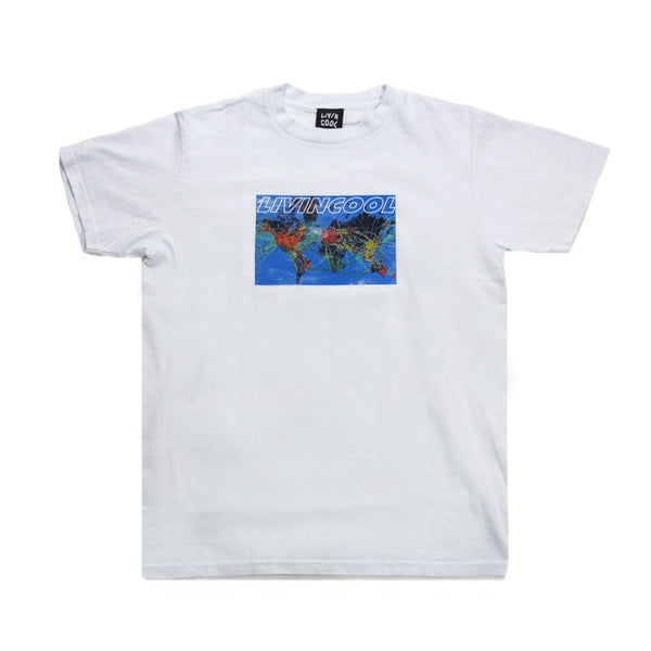 livincool FLIGHT MAP TEE WHITE