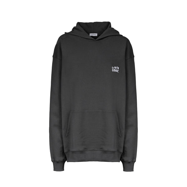 livincool HOODIE WAVY LOGO DARK GREY