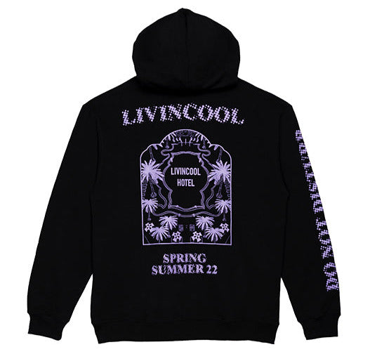 Livincool HOTEL HOODIE BLACK