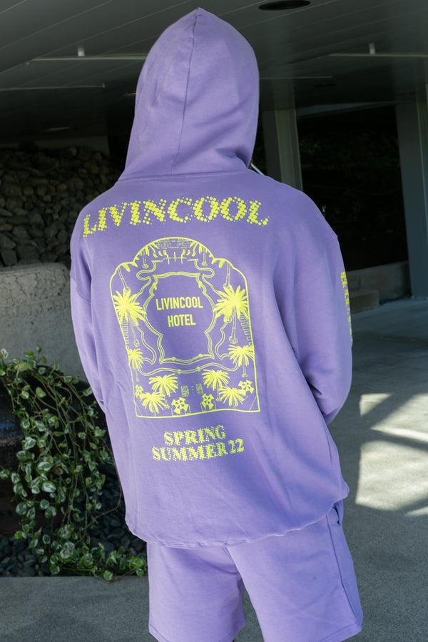 Livincool HOTEL HOODIE LILAC