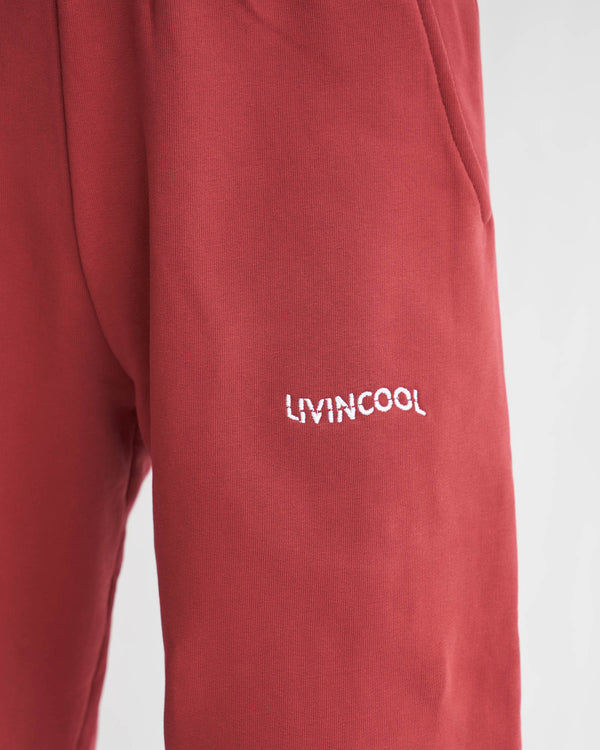 Livincool LOS ANGELES SWEATPANTS BURGUNDY