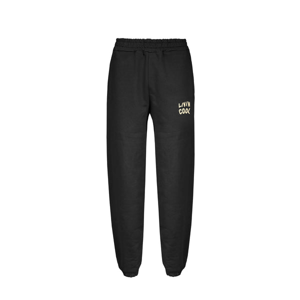 livincool PANTS WAVY LOGO EMBROIDERED DARK GREY