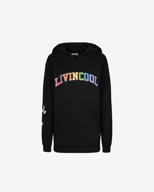livincool RAINBOW RAILROAD HOODIE BLACK