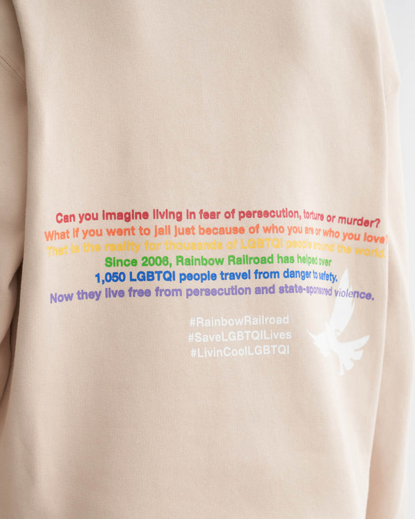 Livincool RAINBOW RAILROAD HOODIE EGGNOG