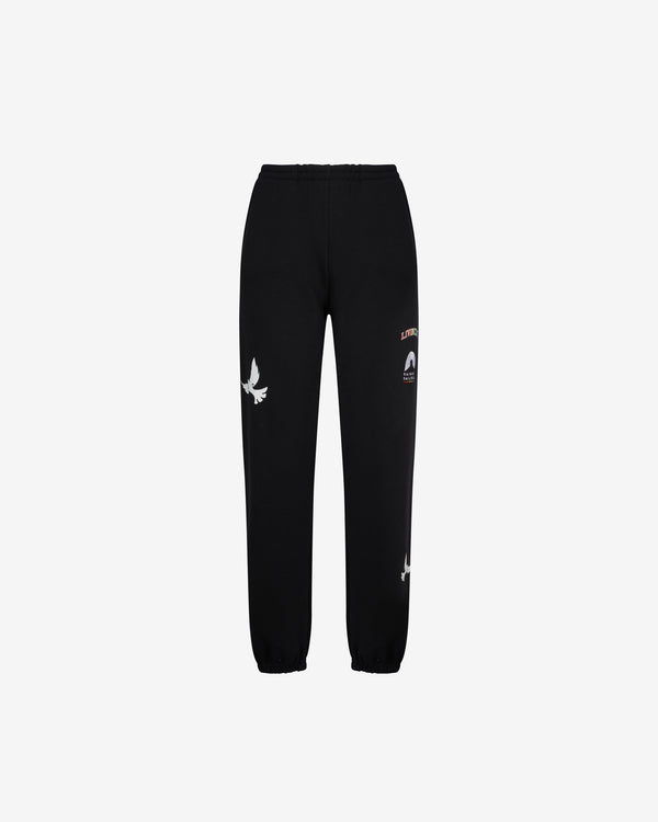 livincool RAINBOW RAILROAD SWEATPANTS BLACK