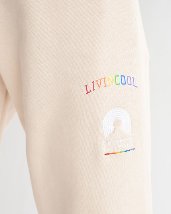 Livincool RAINBOW RAILROAD SWEATPANTS EGGNOG