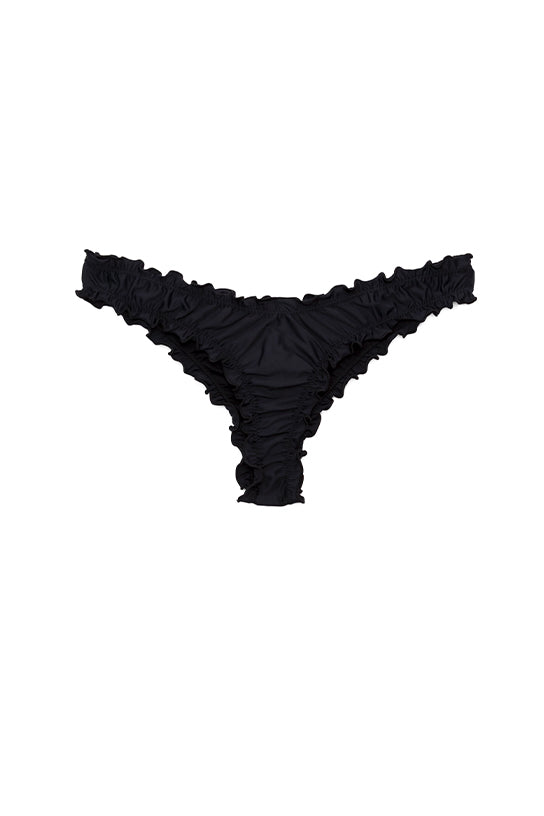 Livincool RUCHED BIKINI BOTTOM BLACK