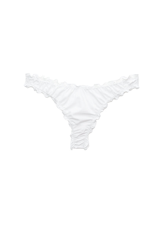Livincool RUCHED BIKINI BOTTOM OFF WHITE