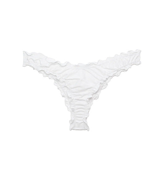 livincool RUCHED BIKINI BOTTOM OFF WHITE