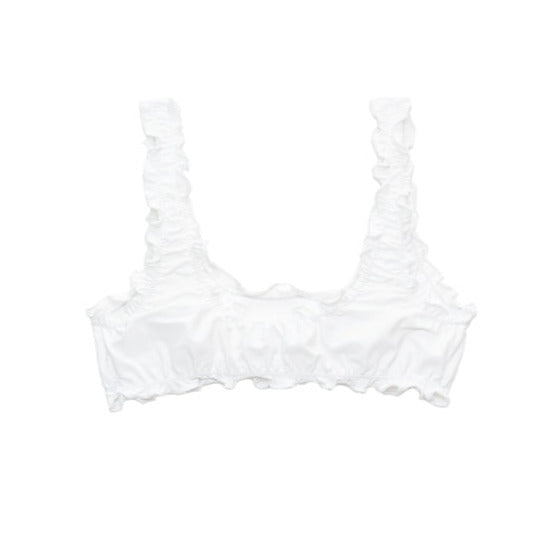 Livincool RUCHED BIKINI TOP OFF WHITE