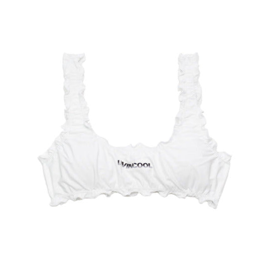 livincool RUCHED BIKINI TOP OFF WHITE