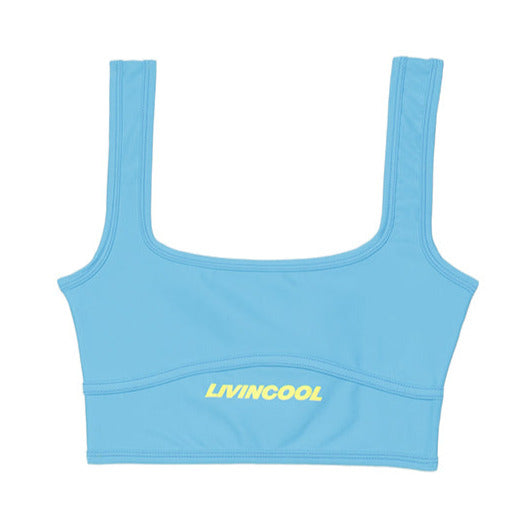 livincool SLICK BRA TOP TEAL BLUE