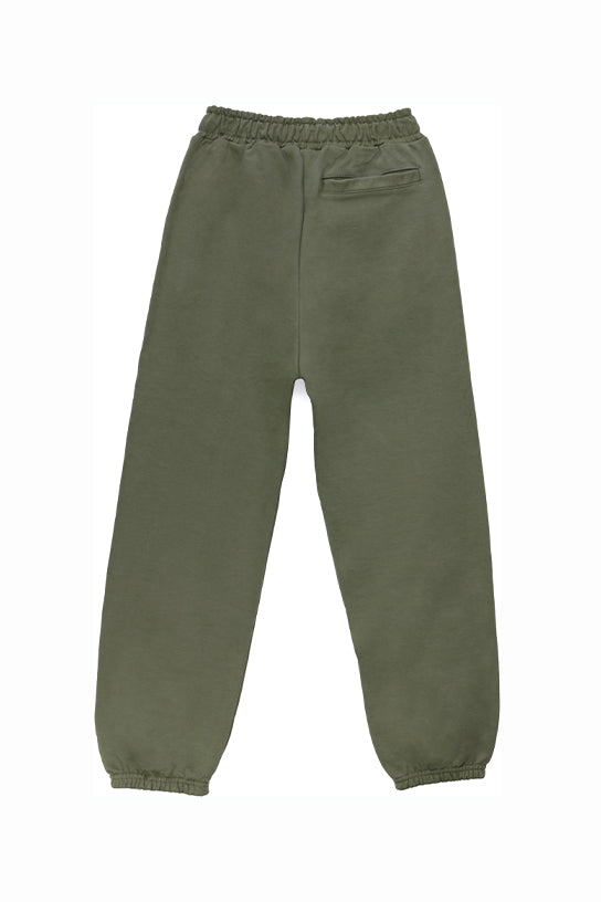 Livincool SLICK EMBROIDERED SWEETPANTS ARMY GREEN