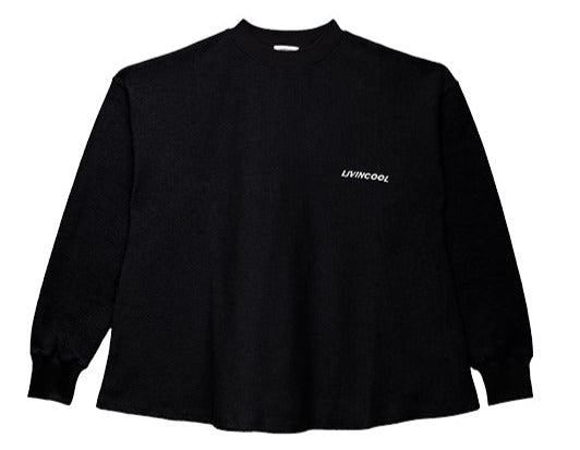 Livincool SLICK OVERSIZE CREWNECK BLACK