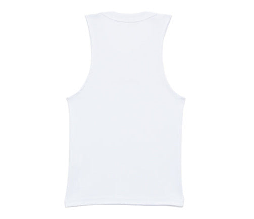 Livincool SLICK TANK TOP EMBROIDERED OFF WHITE