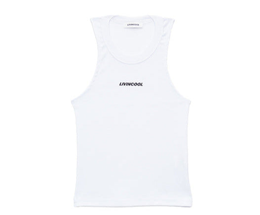 livincool SLICK TANK TOP EMBROIDERED OFF WHITE