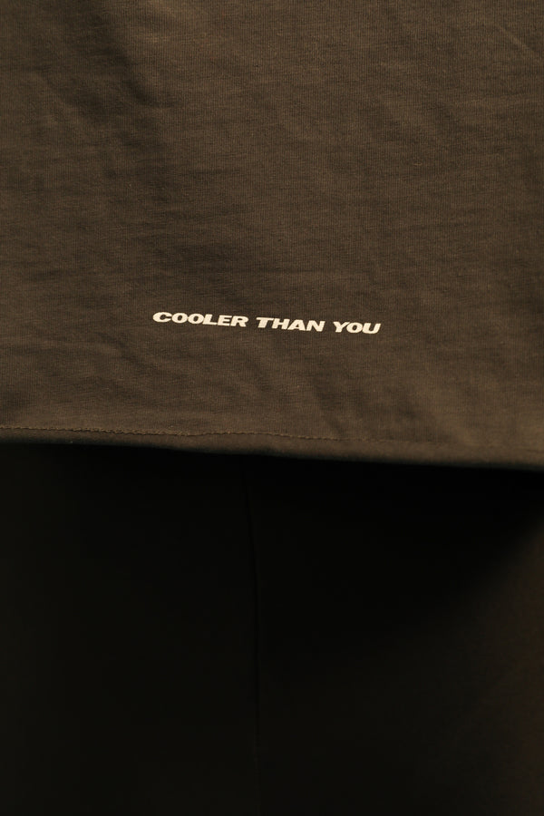 Livincool TEE CROP WAVY LOGO EMBROIDERED DARK GREY