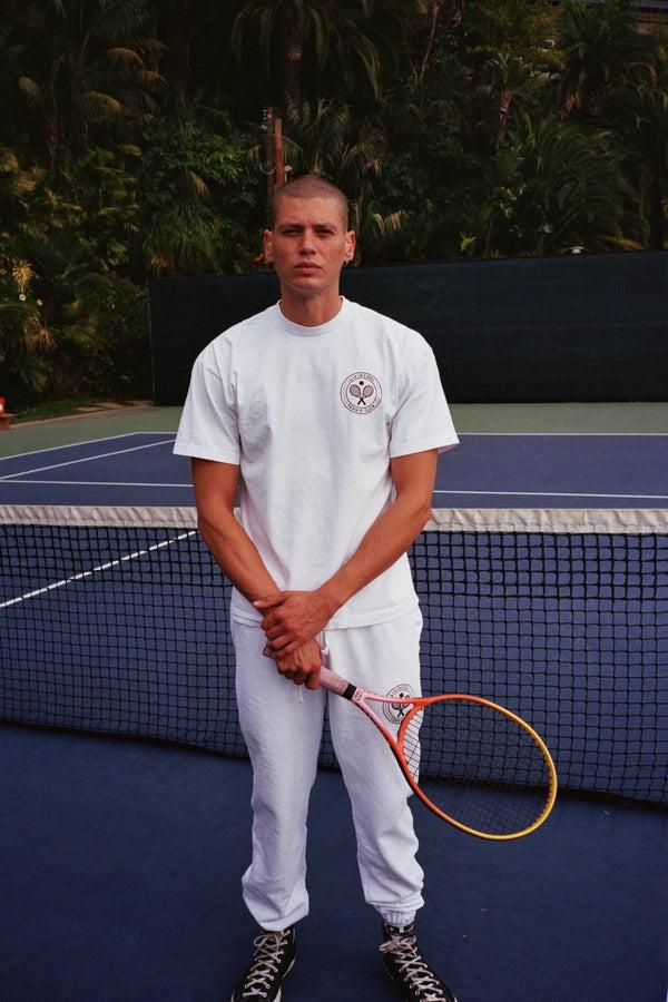 Livincool TENNIS CLUB SWEATPANTS WHITE