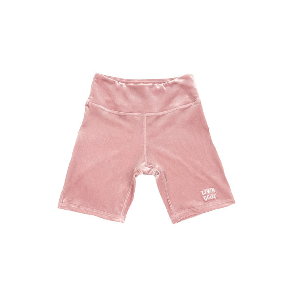 livincool VELVET BIKER SHORTS PINK