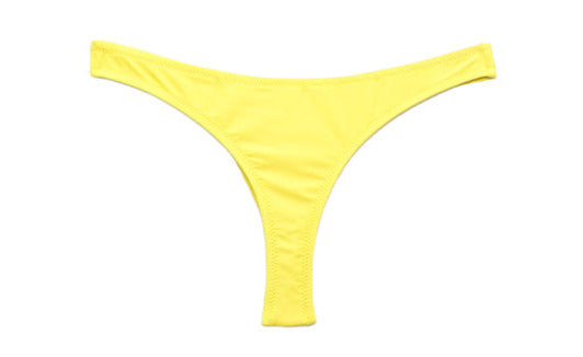 Livincool WAVY BIKINI BOTTOM PASTEL YELLOW
