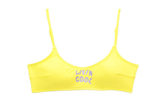 livincool WAVY BIKINI TOP PASTEL YELLOW