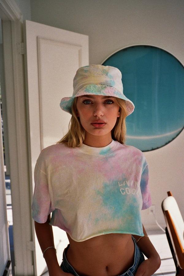 Livincool WAVY BUCKET HAT PASTEL TIE DYE